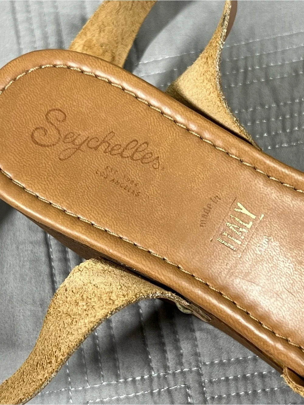 Seychelles Wedge Sandals Shoe Size 8.5 Brown Suede Platform Strappy